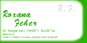 roxana feher business card